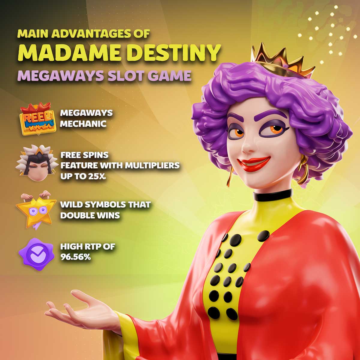 Madame Destiny Megaways slot game main features