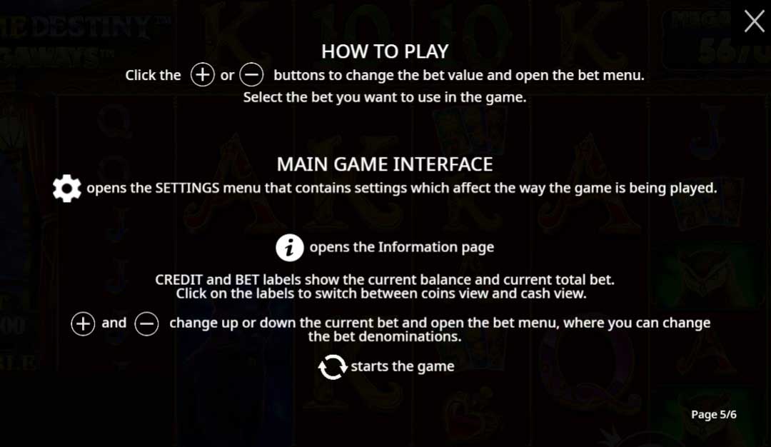 Madame Destiny Megaways slot game how to play and main game interface